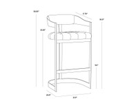 Beaumont Barstool Antique Brass - Cantina Black