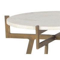 Anak End White Marble Table, view 2