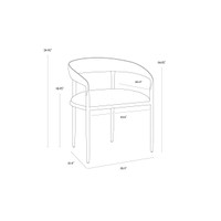 Zanatta Dining Tan Leather Armchair, view 9