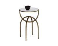 Alicent End White Marble Table