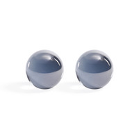 Smoke Grey Decorative Crystal Glass Ball - Alternate View | Bone & Brass