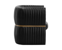 Tryor Vintage Black Night Leather Lounge Chair