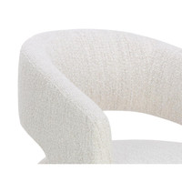 Lloret Wheeled Dining Merino Pearl Armchair, view 2