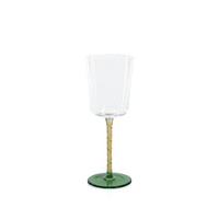 Sachi Amber & Green White Wine Glasses, Set 6 | Bone & Brass