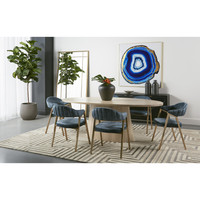 Burgos Dining Nono Petrol Armchair, view 4