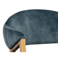 Burgos Dining Nono Petrol Armchair, view 2