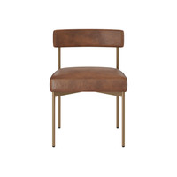 Seneca Antique Brass - Bravo Cognac Dining Chair, view 5