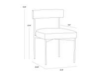 Seneca Antique Brass - Bravo Cognac Dining Chair