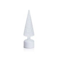 Clear Glass Rotating Tree, Holiday Lighted Table Décor | Bone & Brass