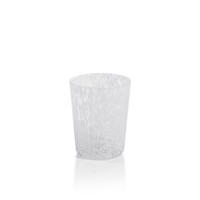 William White Speckled Glass Tumblers, Set 6 | Bone & Brass