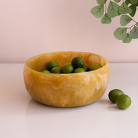 Resin Sorbet Large Round Bowl Matcha - Bowl Detail | Bone & Brass