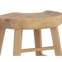 Dominic Light Oak Counter Stool, view 5