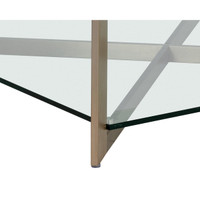 Xavier Square - Antique Brass Coffee Table, view 6