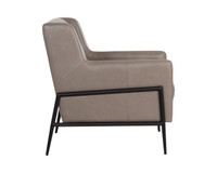 Talula Alpine Grey Leather Lounge Chair