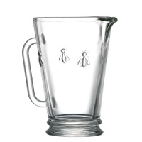 Clear Glass Bee Pitcher