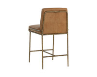 Lathan Tan Leather Counter Stool