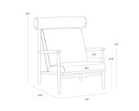 Biko Black Leather Lounge Chair