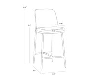 Zeke Antique Brass - Bergen Olive Counter Stool