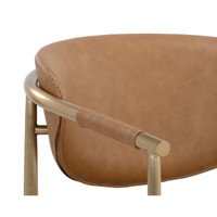Heloise Dining Milliken Cognac Armchair, view 2