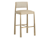 Bayard Barstool Antique Brass - Napa Beige / Santa Cruz Oatmeal