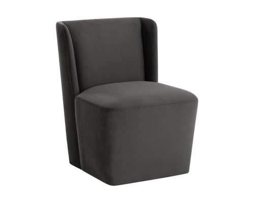 Amita Wheeled Piccolo Pebble Dining Chair