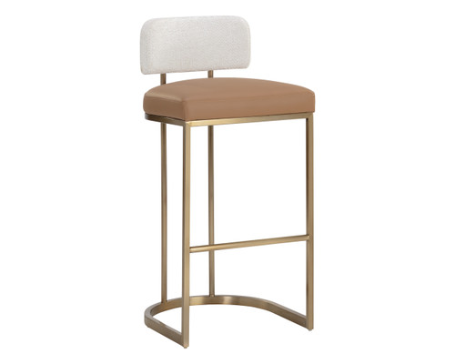 Larissa Barstool Napa Cognac / Rhea Light Barley