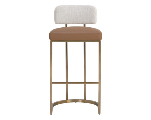 Larissa Barstool Napa Cognac / Rhea Light Barley