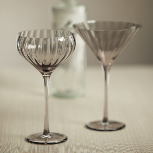 Madden Grey Cocktail Glasses, Set 4 - Glass Detail | Bone & Brass
