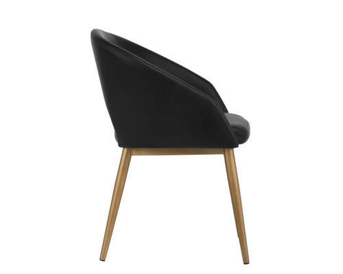 Thatcher Dining Champagne Gold - Onyx Armchair
