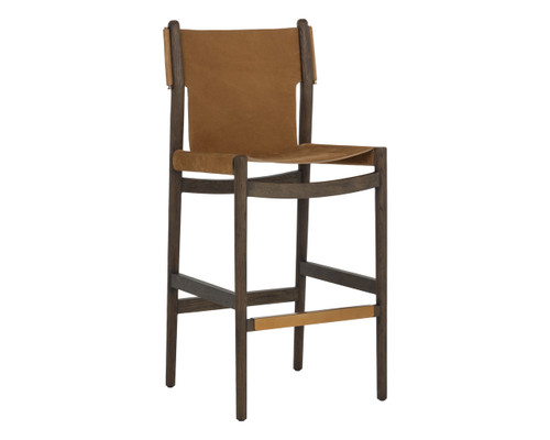 Argus Barstool Nubuck Caramel Leather