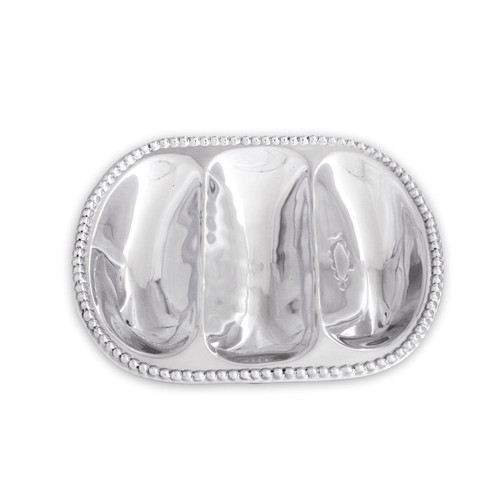 Pearl Large Triple Serving Platter | Bone & Brass