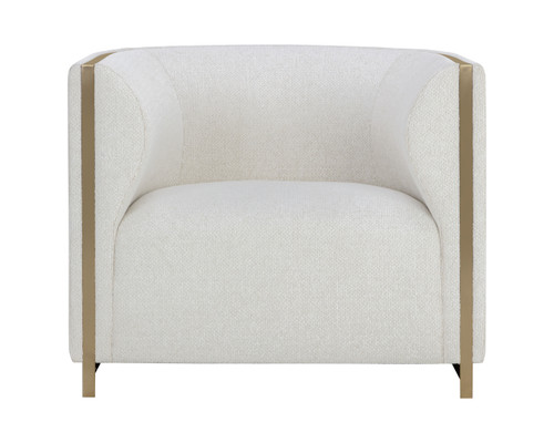 Larron Light Barley & Brushed Gold Armchair