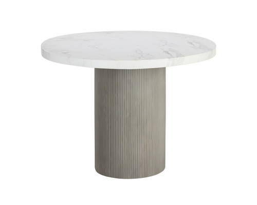 Nicolette Marble Look - Light Grey - 40" Dining Table