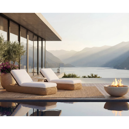 Barcelona Lounger Natural - Stinson White, view 2