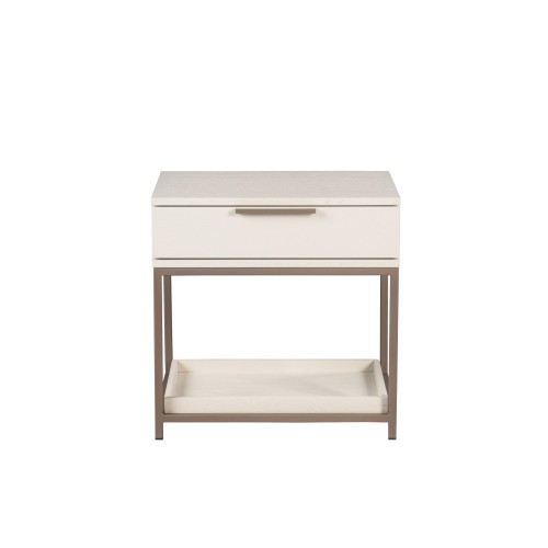 Rebel Small - Champagne Gold - Cream Nightstand