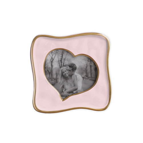 Blush Pink Curved Heart 5 x 5 Picture Frame | Bone & Brass