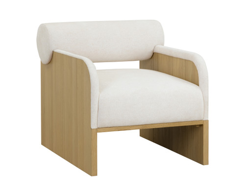 Coburn Rustic Oak - Eclipse White Lounge Chair