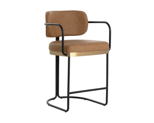 Jalen Milliken Cognac Counter Stool