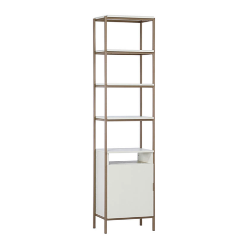 Ambrose Modular Small Champagne Gold & Cream Bookcase