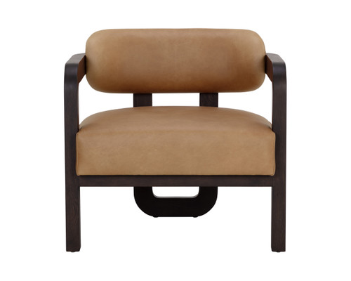 Madrone Brown - Ludlow Sesame Leather Lounge Chair