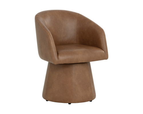 Etta Swivel Dining Copley Cognac Armchair