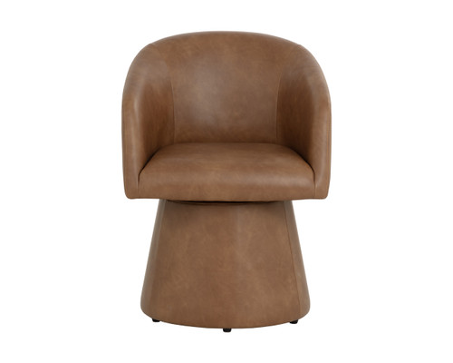 Etta Swivel Dining Copley Cognac Armchair