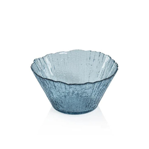 Icy Sapphire Blue Glass Bowls, Set 6 | Bone & Brass