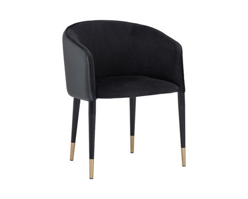 Asher Dining Abbington Black / Napa Black Armchair