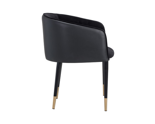 Asher Dining Abbington Black / Napa Black Armchair