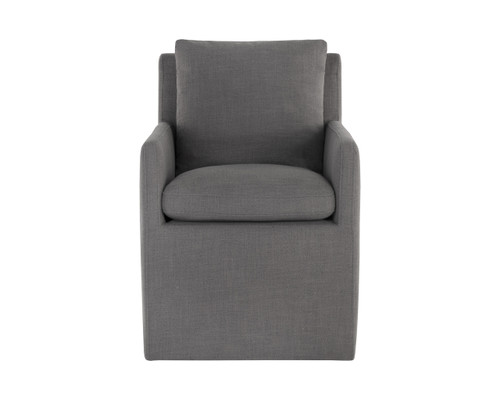 Glenrose Wheeled Dining Effie Smoke Armchair