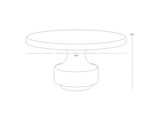 Mersin 59" Dining Table