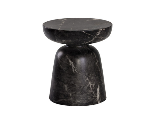 Lucida End Marble Look - Black Table