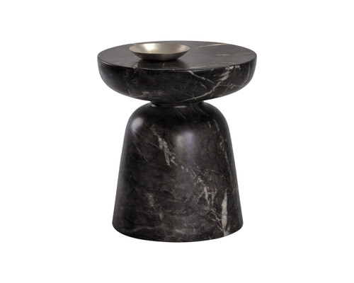 Lucida End Marble Look - Black Table