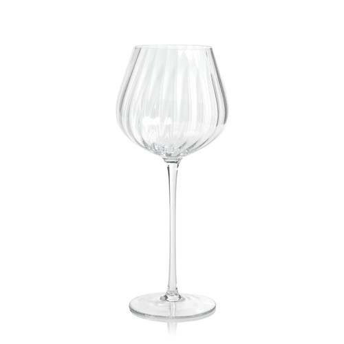 Madden Optic Red Wine Glasses, Set 4 | Bone & Brass
